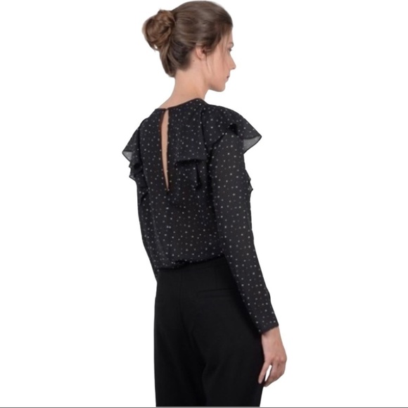 𝅺molly Bracken Star Woven Semi Sheer Blouse - Picture 2 of 14
